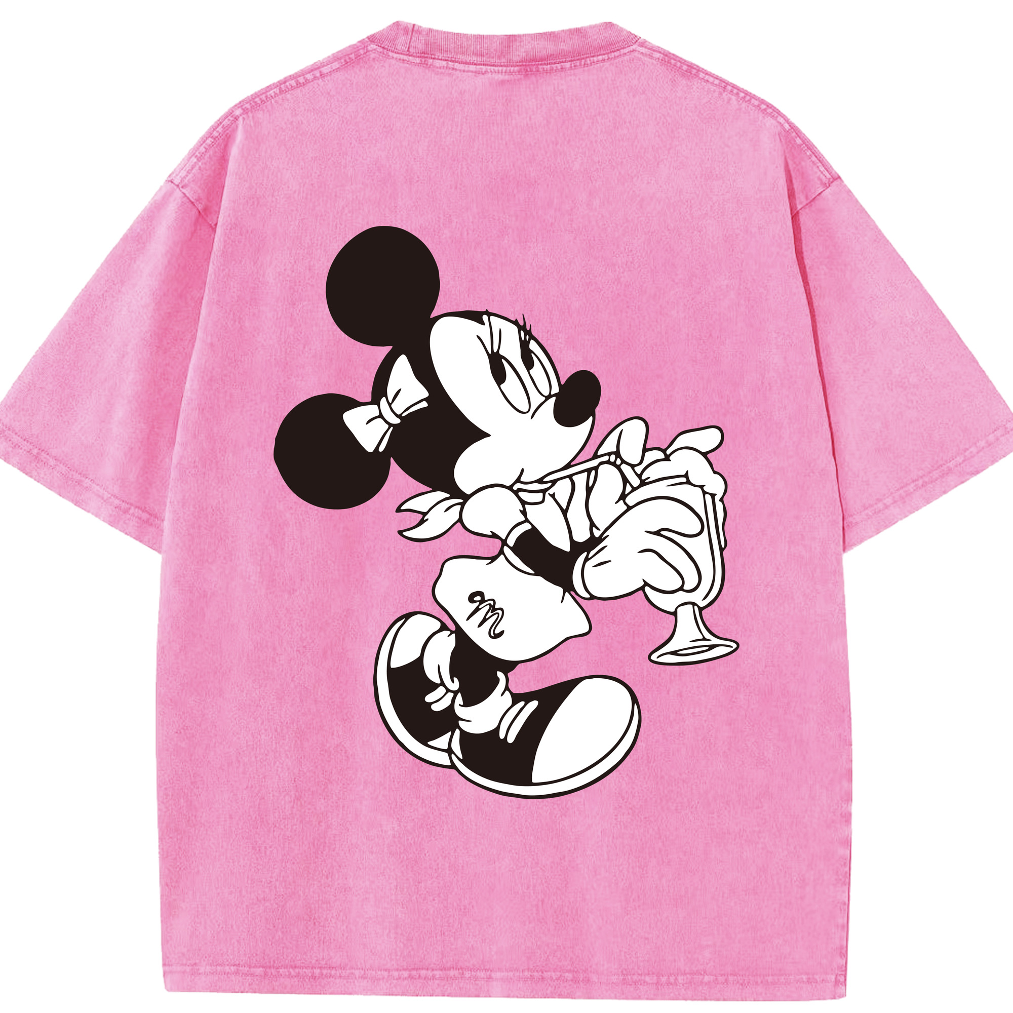 （画像用） ミッキーマウス Mickey Mouse 綿100% ヴィンテージ風 半袖Tシャツ（背面プリント）